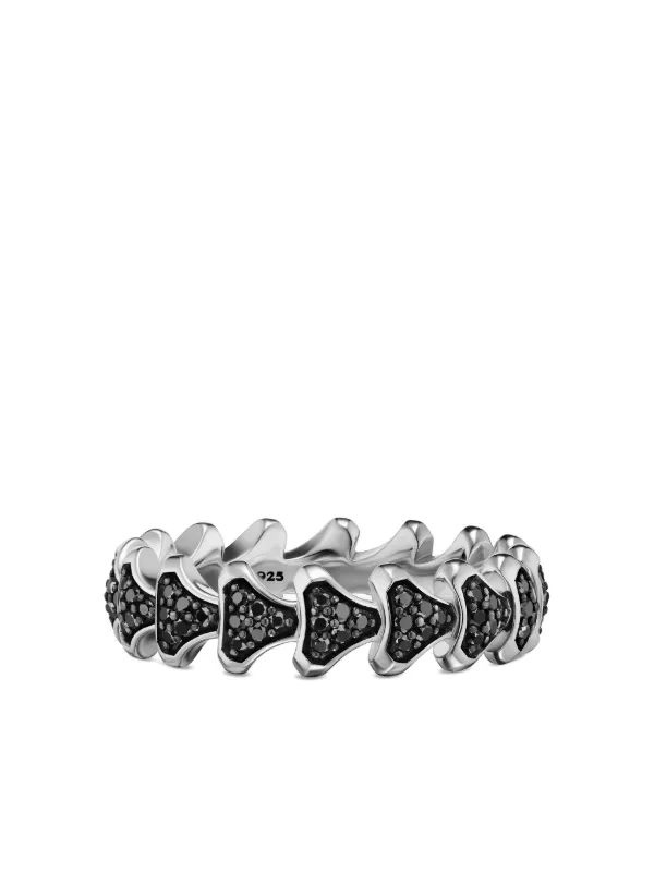 David Yurman Sterling Silver Armory® Black Diamonds Ring