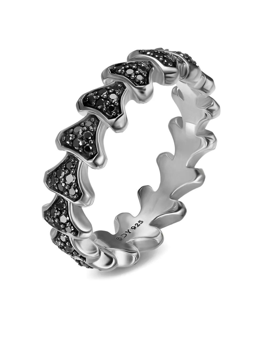 David Yurman Sterling Silver Armory® Black Diamonds Ring In Metallic