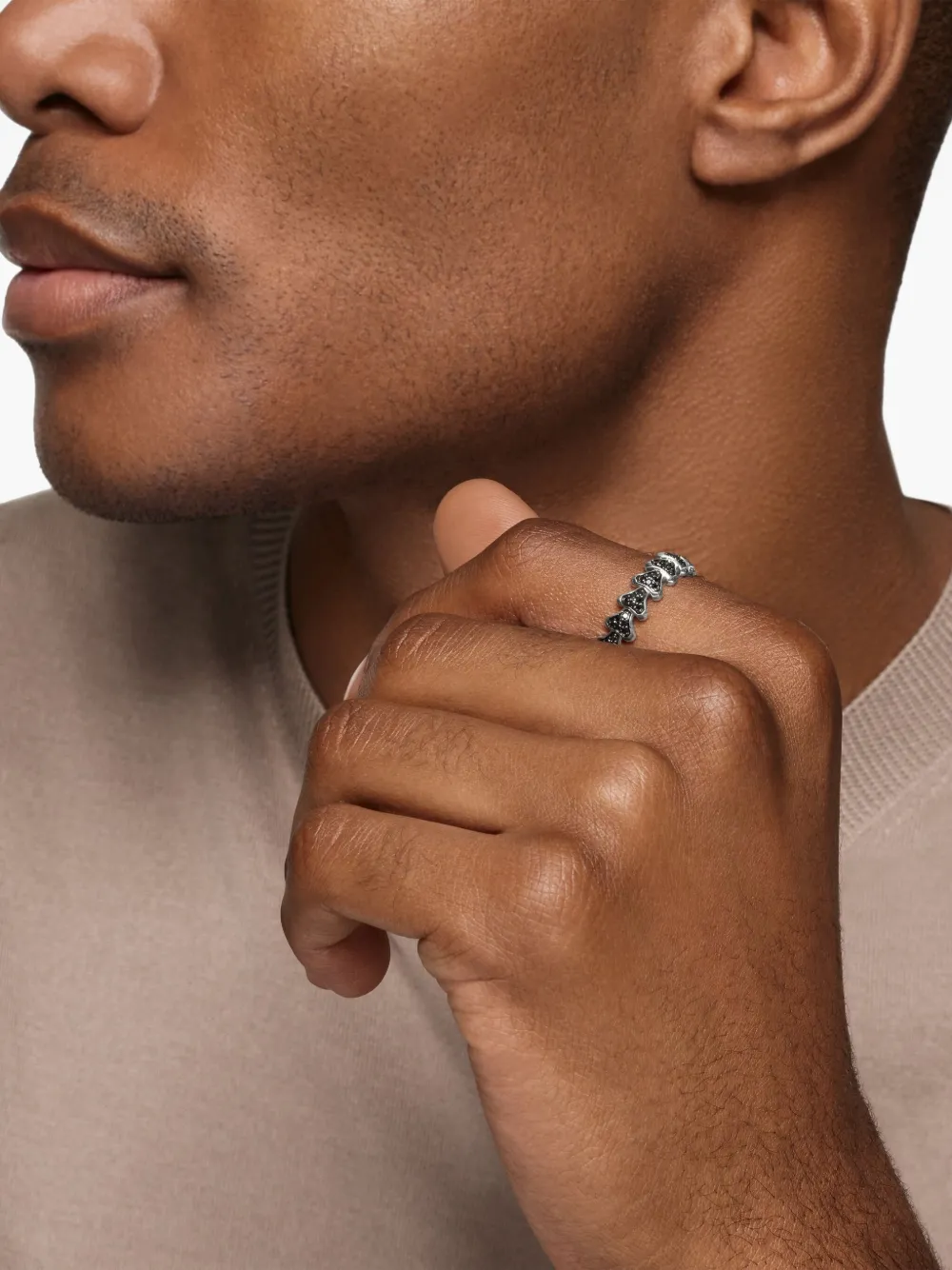 David Yurman Sterling Silver Armory® Black Diamonds Ring