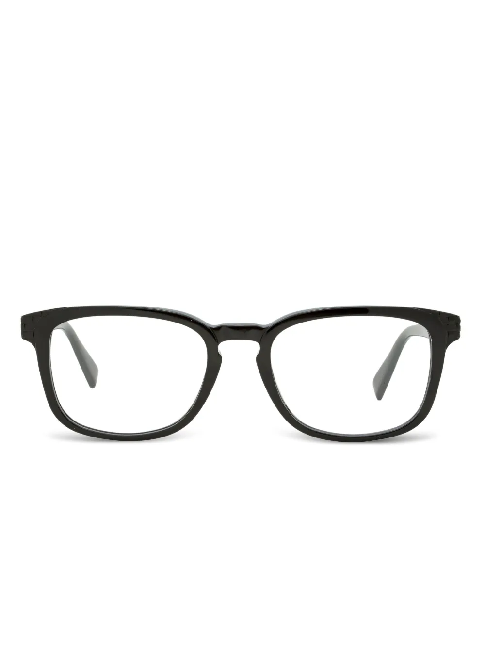 Zegna 5109 Rectangular Spring-hinge Glasses In Black