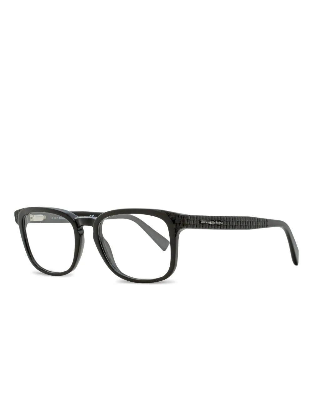 Zegna 5109 Rectangular Spring-hinge Glasses In Black
