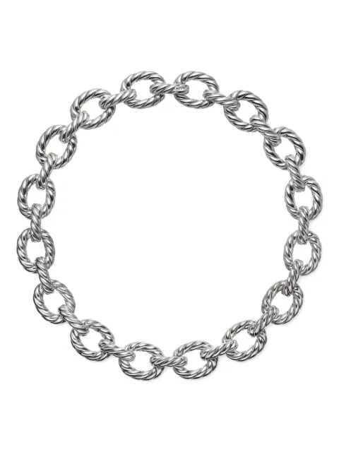 David Yurman sterling silver oval-link necklace