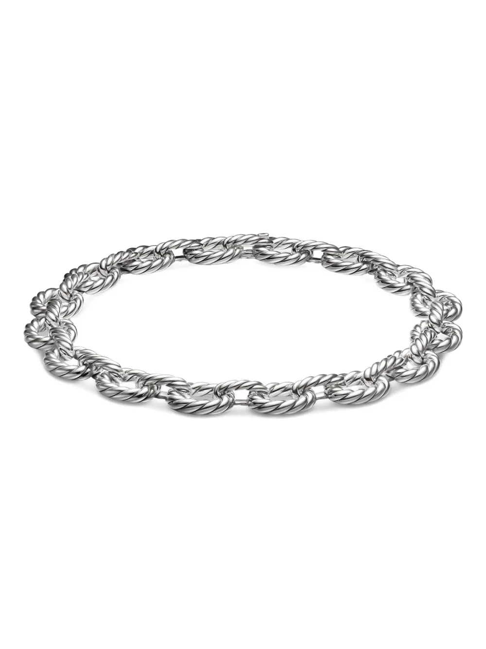  David Yurman Collar De Eslabones Ovalados En Plata De Ley - Plateado 