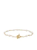 David Yurman 18K yellow gold toggle-chain pearl bracelet