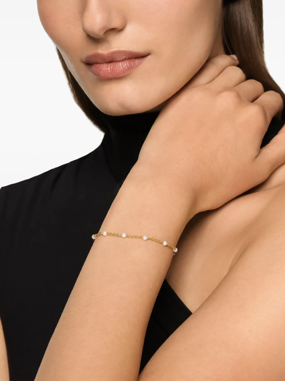 David Yurman 18K yellow gold toggle-chain pearl bracelet | Image 2