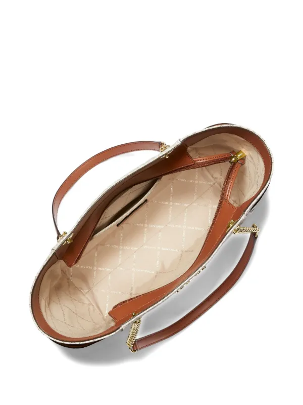 Michael Michael Kors Bolsa Tote Jet Set Travel Grande Neutro FARFETCH BR