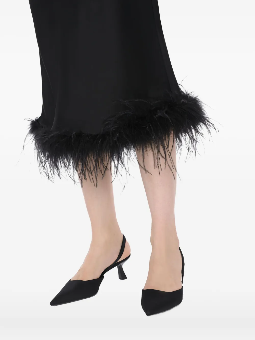 Blumarine Rok met veren afwerking Zwart