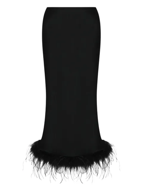 Blumarine feather trim skirt
