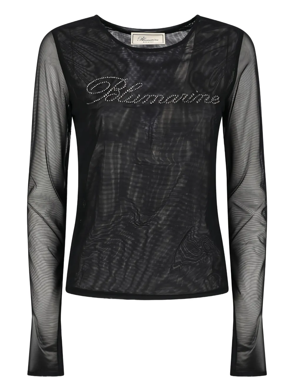 Blumarine embellished tulle T-shirt | Black | Image 1