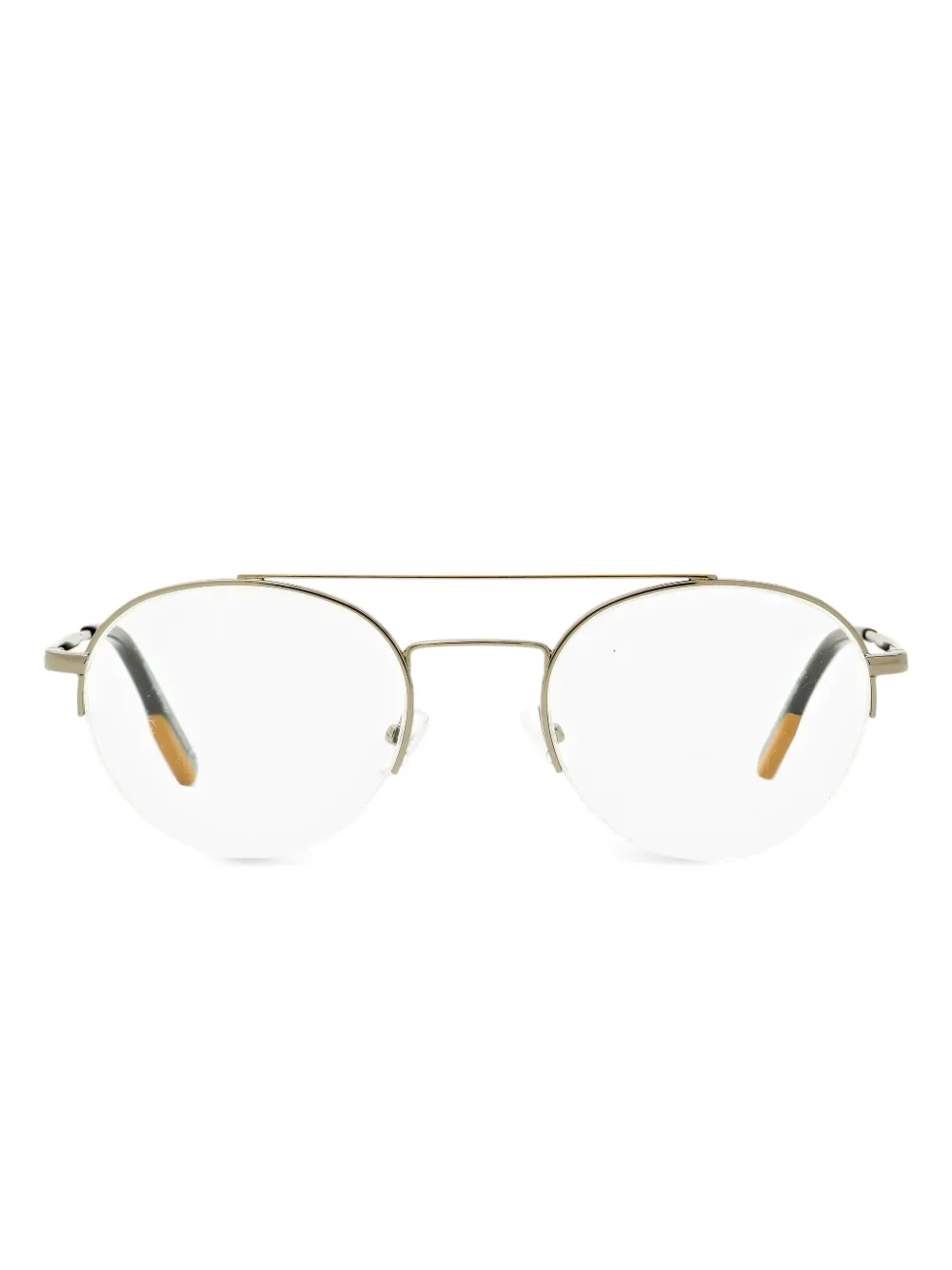 Zegna 5131 Double-bridge Glasses In Gold