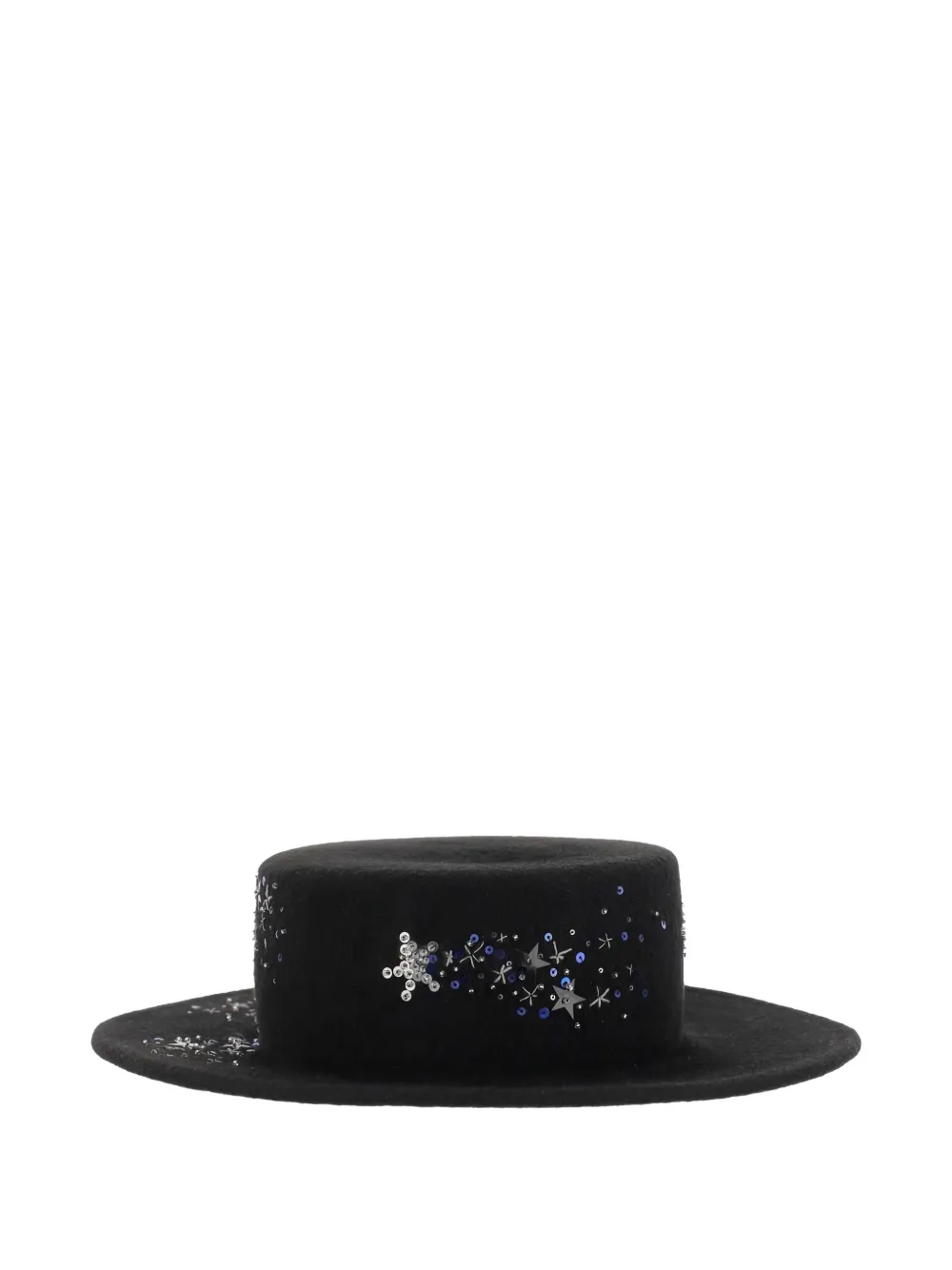 Ruslan Baginskiy wide-brim sequin-embellished hat Zwart