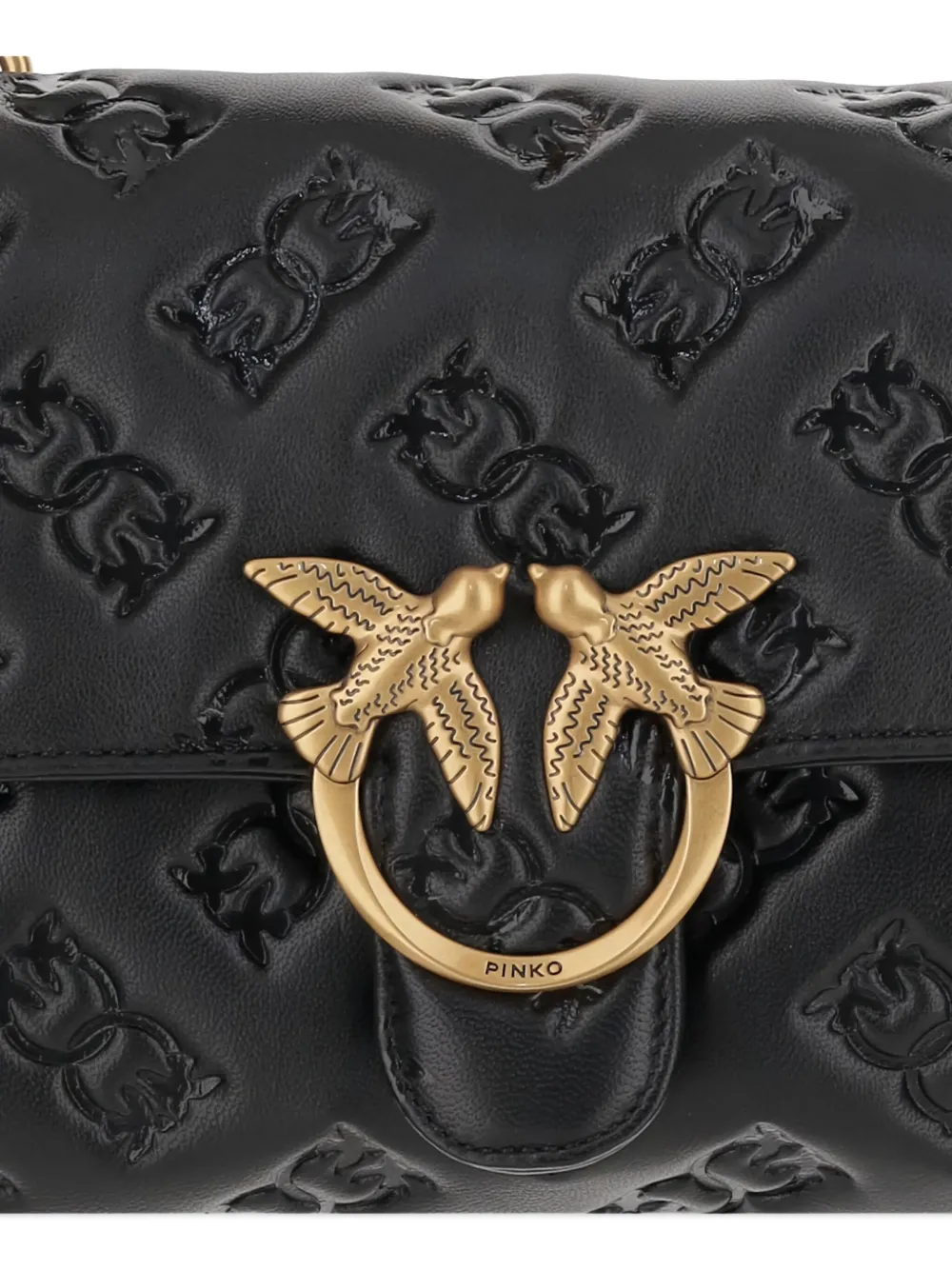 PINKO Love medium shopper met reliëf Zwart