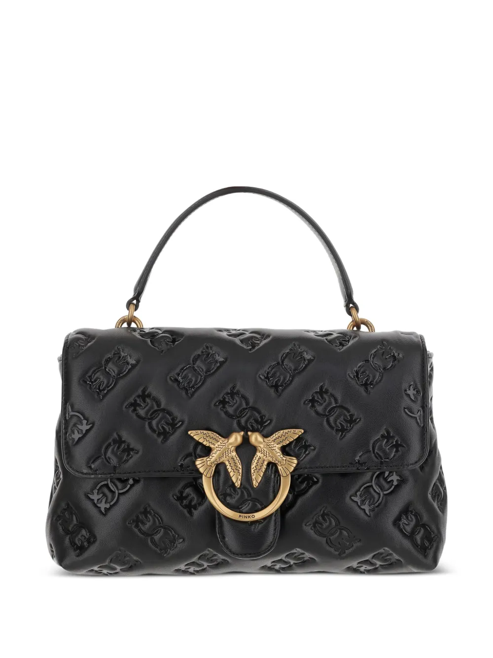 PINKO Love medium shopper met reliëf Zwart