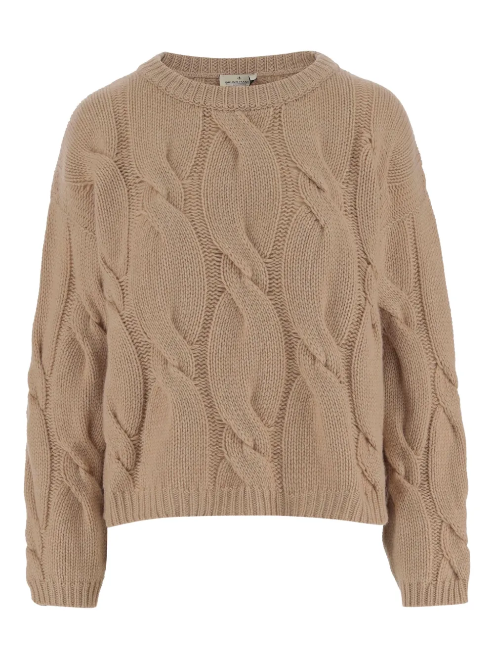 Bruno Manetti cable-knit crew-neck sweater | Neutrals | Image 1