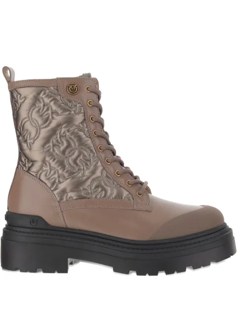 PINKO Love Birds-detail lace-up boots
