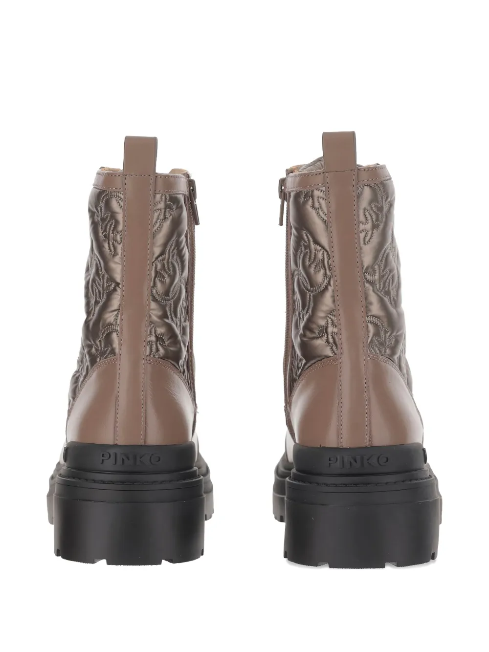 PINKO Love Birds-detail lace-up boots Brown