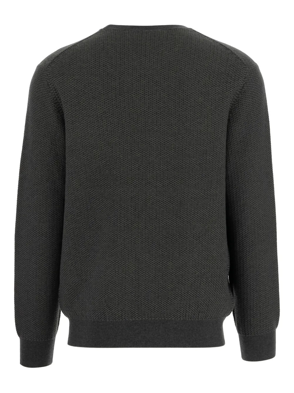 Vince Geribbelde sweater met ronde hals - Groen