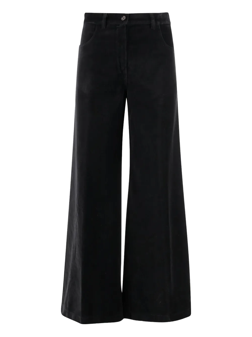 ASPESI Broek met wijde pijpen Zwart