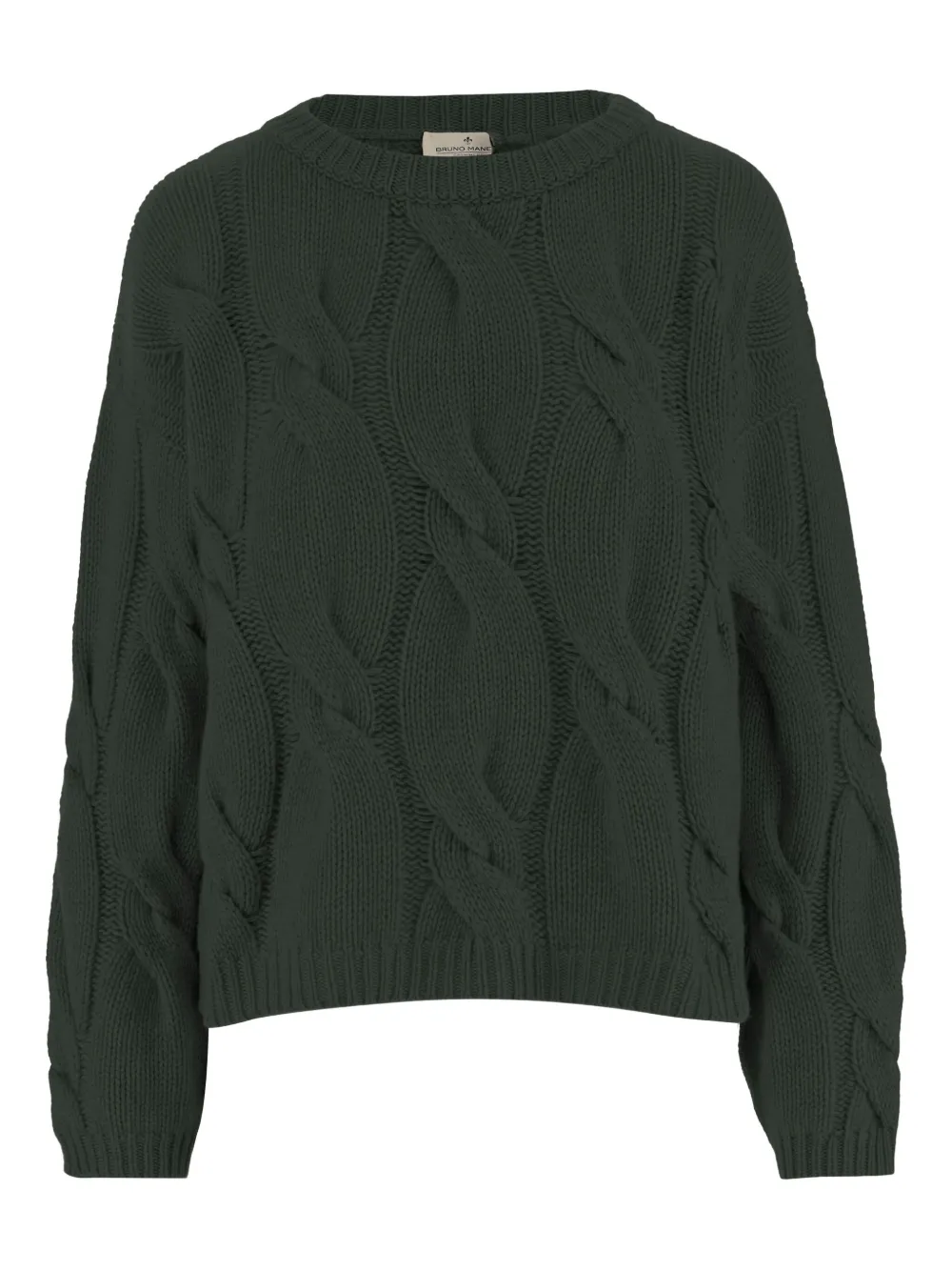 Bruno Manetti cable-knit crew-neck sweater | Green | Image 1
