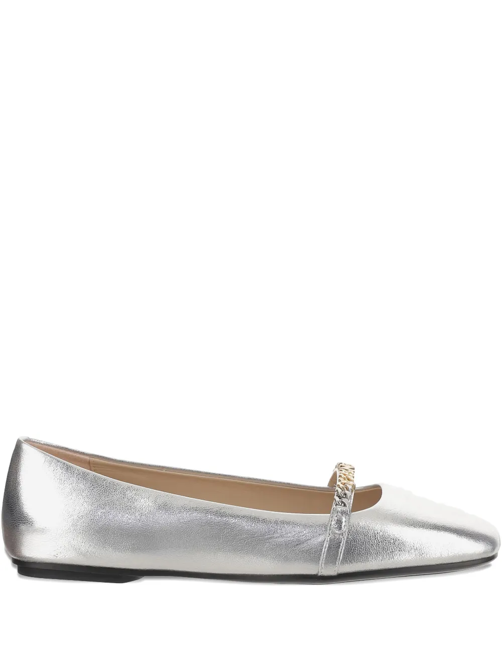 PINKO chain-embellished ballet flats Grey