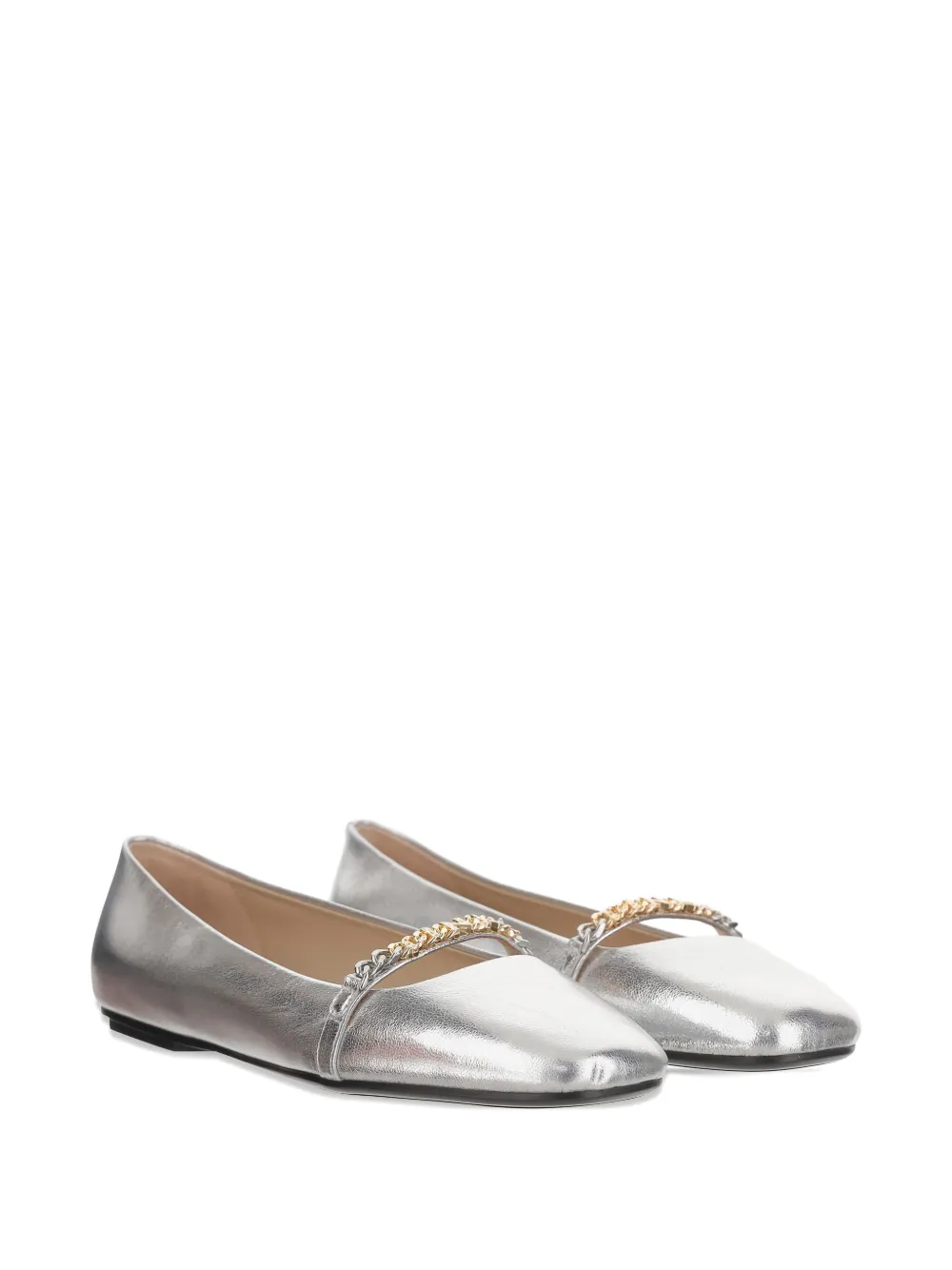 PINKO Ballerina's verfraaid met ketting - Grijs