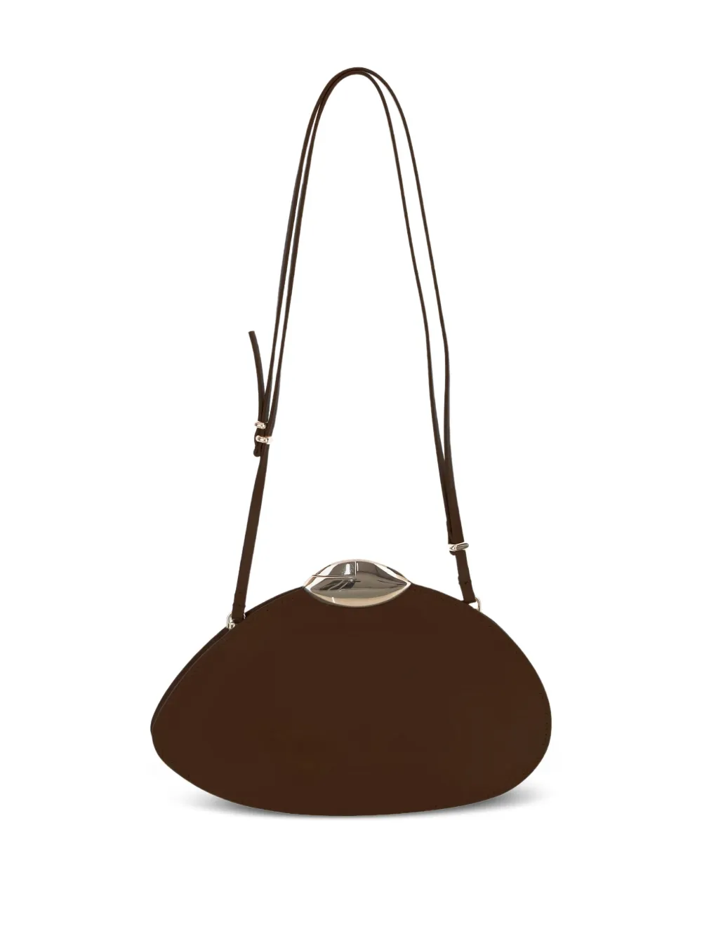 Benedetta Bruzziches leather clasp-closure shoulder bag - Bruin