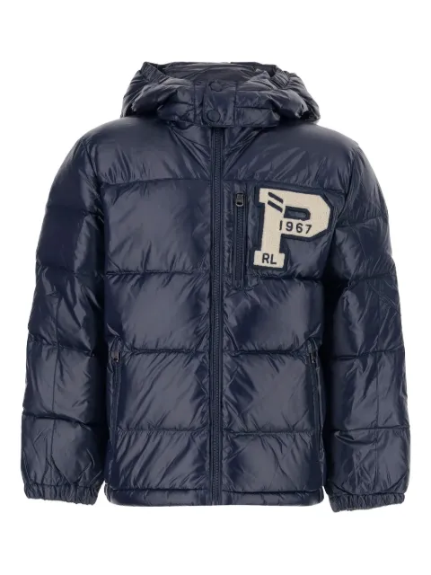 POLO RALPH LAUREN KIDS padded logo-patch jacket