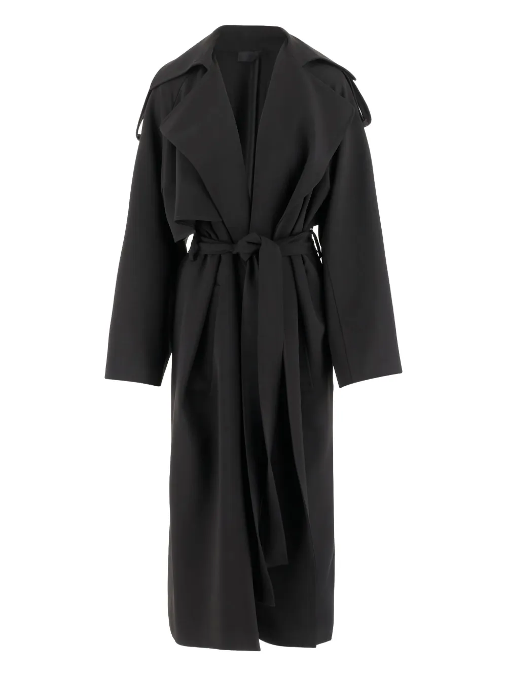 F.It belted wrap coat | Black | Image 1