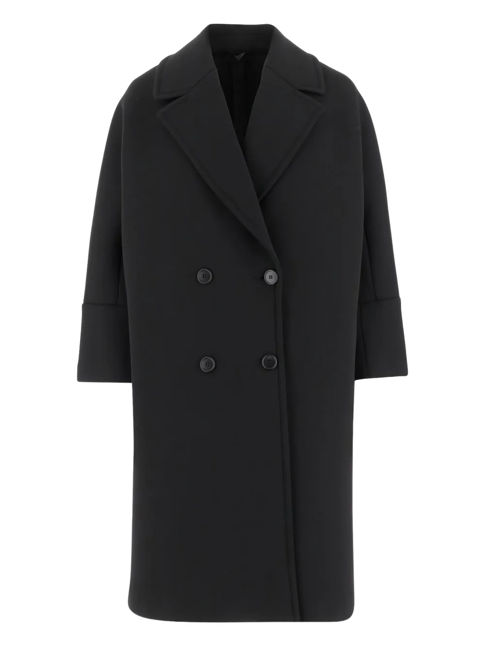 F.It double-breasted coat | Black | Image 1