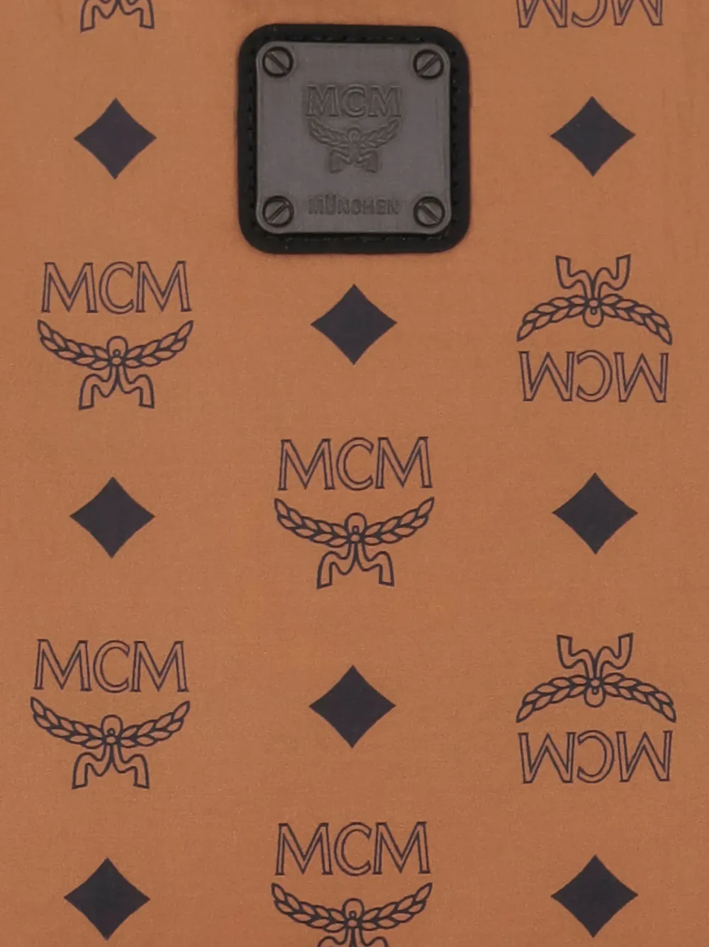 Mcm Monogram-pattern Backpack In Brown