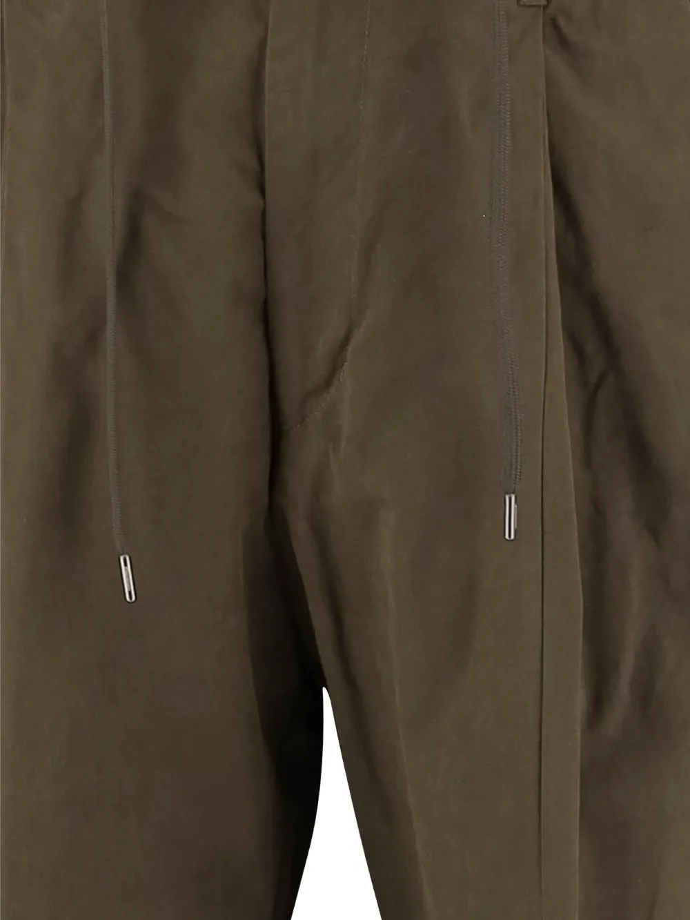 Herno pleated drawstring trousers Groen