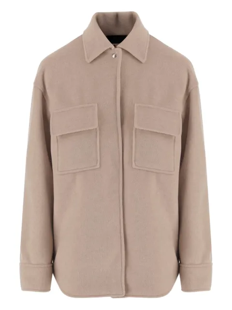 F.It double-pocket single-breasted wool coat 
