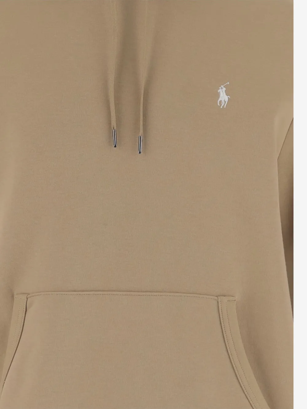 Polo Ralph Lauren Sweater met geborduurd logo en buidelzak Beige