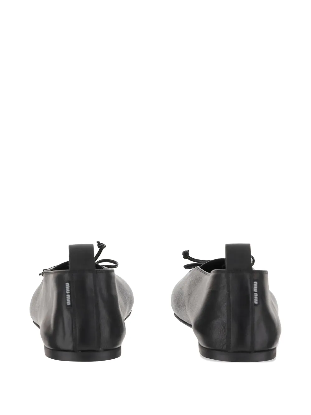 Miu Élan ballerina's met strikdetail Zwart