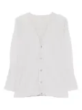Issey Miyake pleated buttoned cardigan - Grey