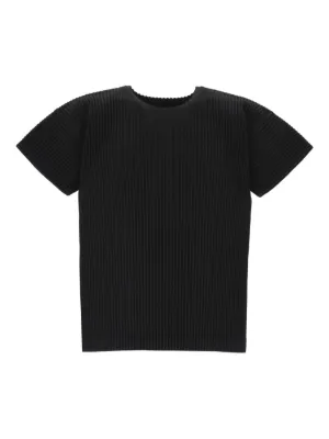 オムプリッセ HOMME PLISSE ISSEY MIYAKE Tシャツ Homme Plissé Issey Miyake Pleated T-shirt | ブラック | FARFETCH JP