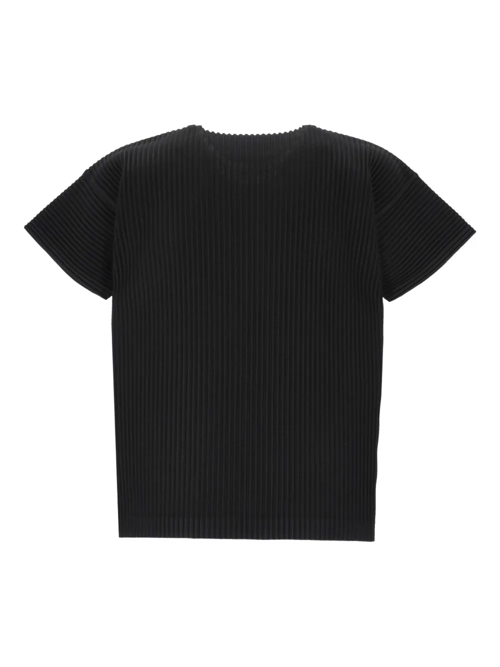 Issey Miyake pleated short-sleeved t-shirt - Zwart