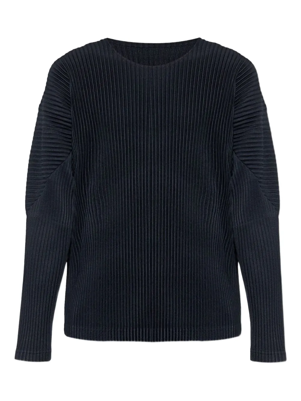 Issey Miyake pleated long-sleeve t-shirt | Blue | Image 1