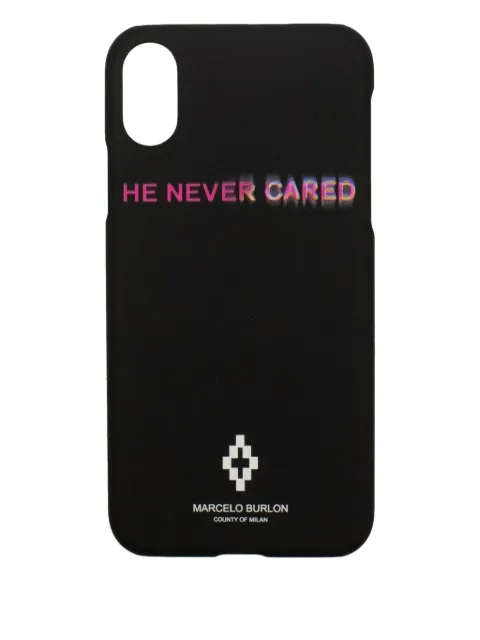 Marcelo Burlon County of Milan He Never Cared iPhone X case