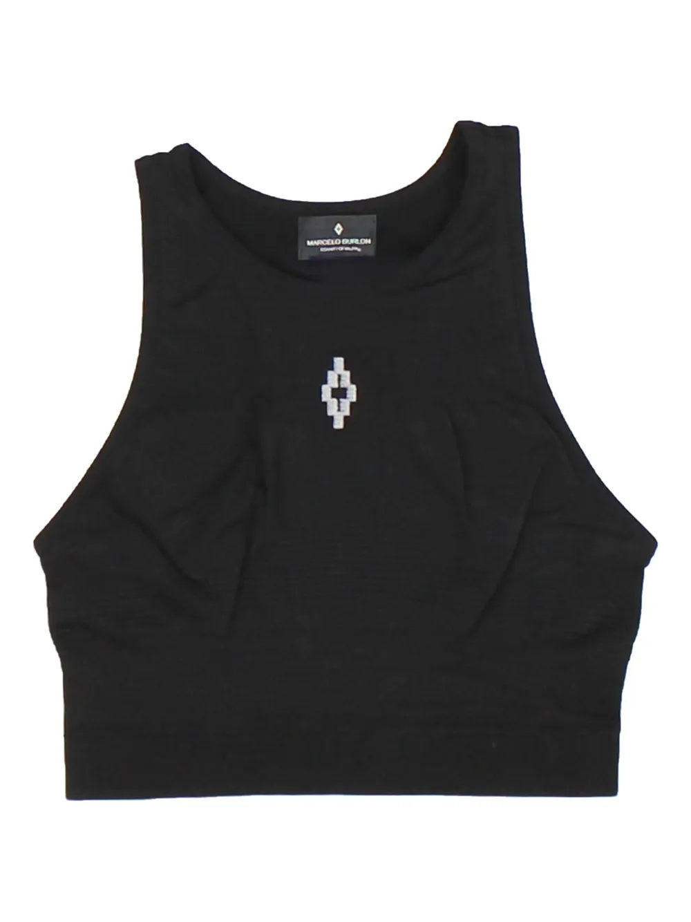 Marcelo Burlon County of Milan Naadloze tanktop met hoge hals Zwart