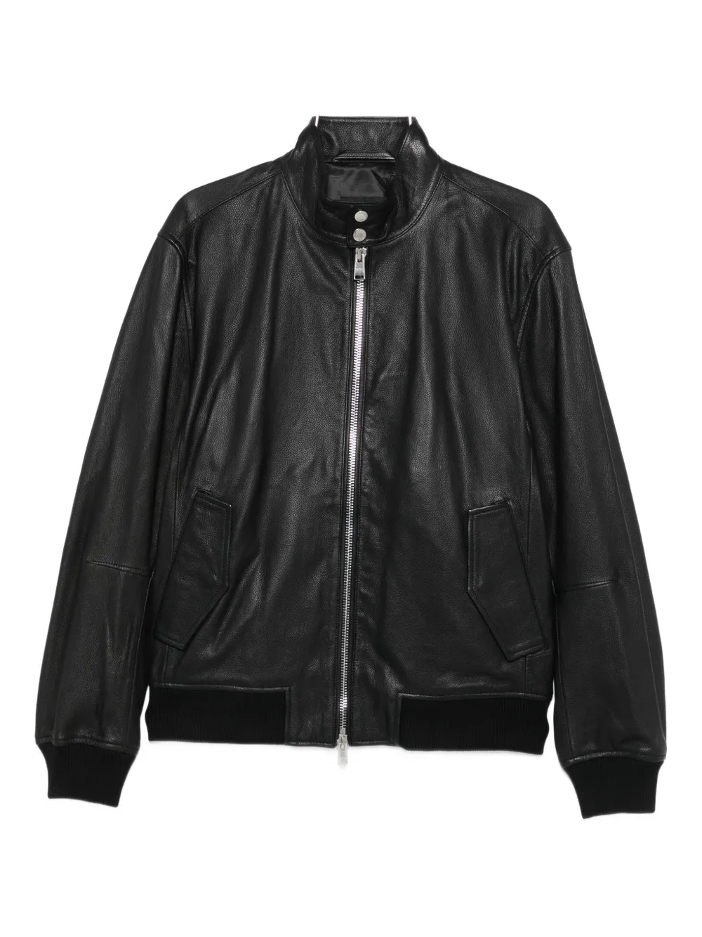 BOSS leather bomber jacket - Nero