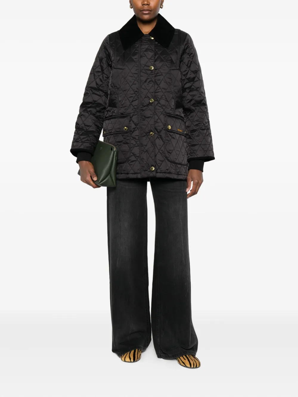 Barbour Modern Beadnell Quilted Jacket In Black