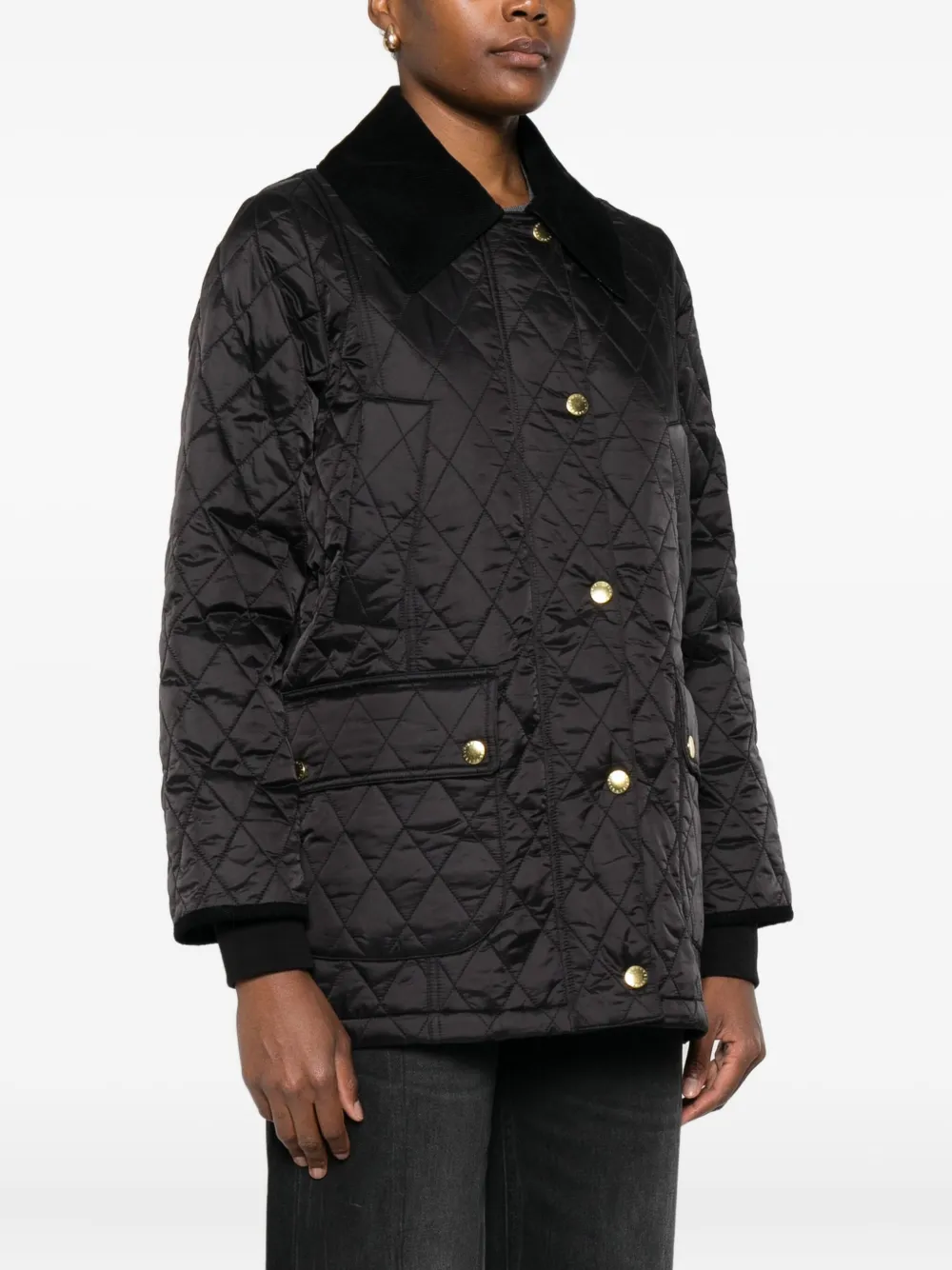 Barbour Modern Beadnell Quilted Jacket In Black