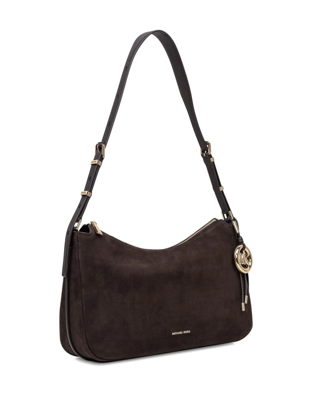 Michael Kors Nolita suede zip-top shoulder bag Bruin