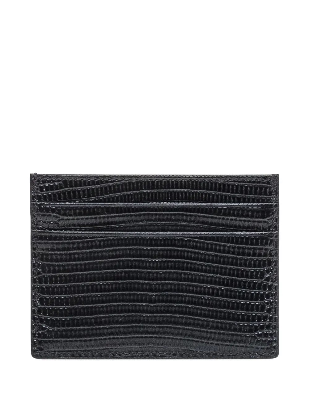 Dolce & Gabbana logo-plaque leather cardholder Zwart