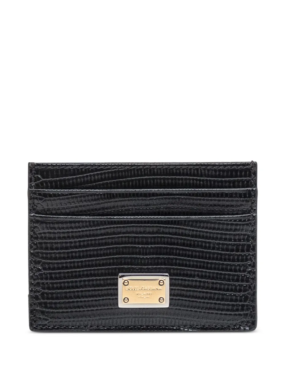 Dolce & Gabbana logo-plaque leather cardholder | Black | Image 1