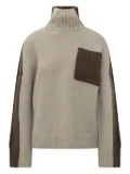 JW Anderson two-tone panelled sweater - Brown