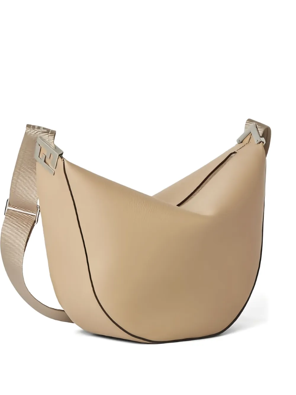 FENDI medium Melon crescent-shaped messenger bag - Toni neutri