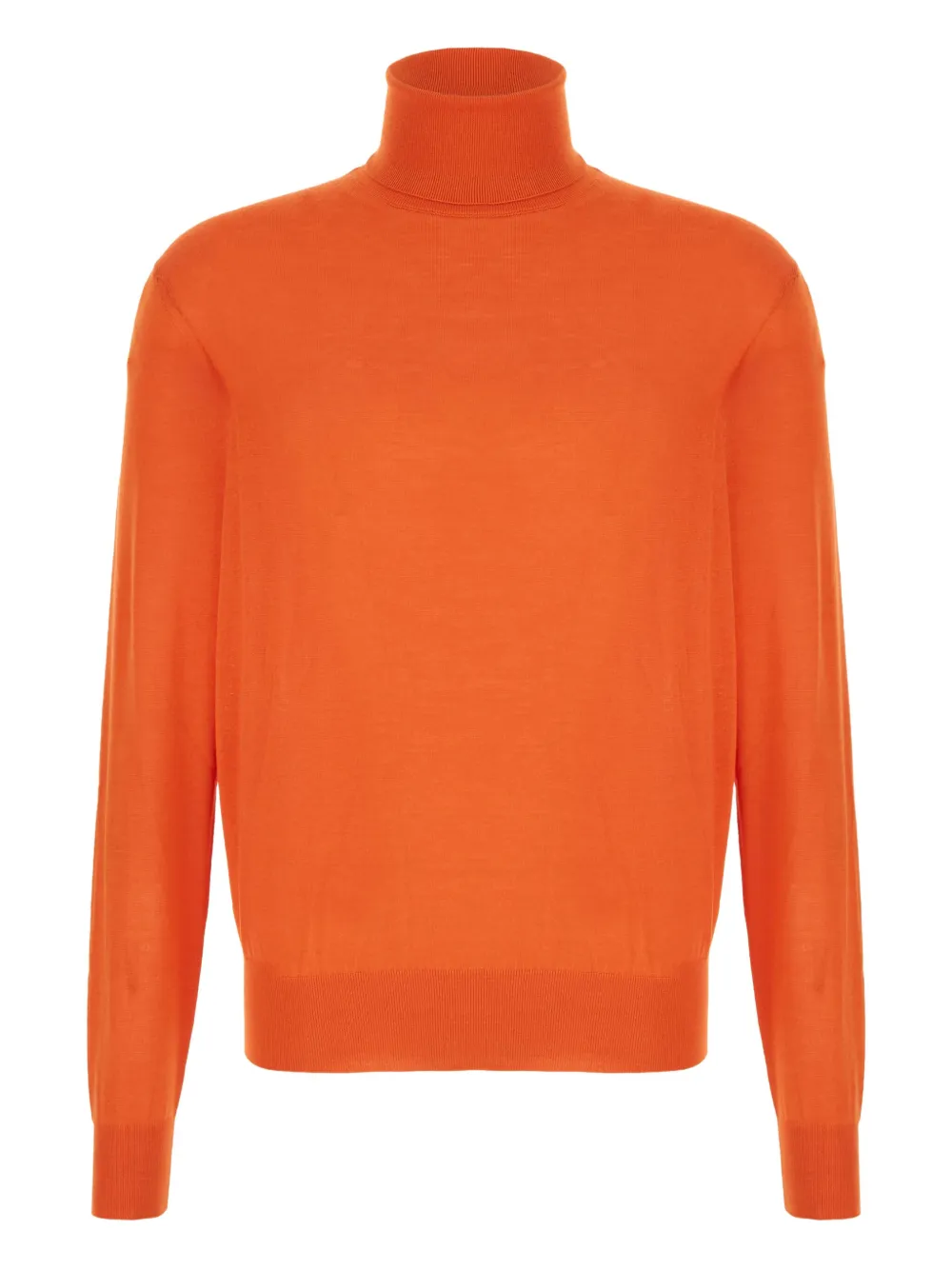 Saint Laurent Turtleneck Long-sleeved Sweater In Orange