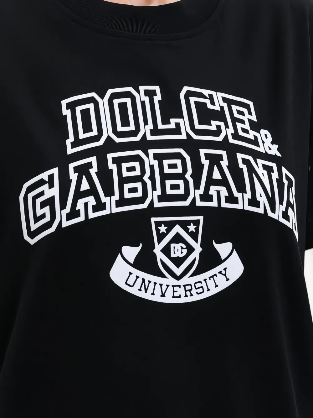 Dolce & Gabbana University T-shirt met grafische print Zwart